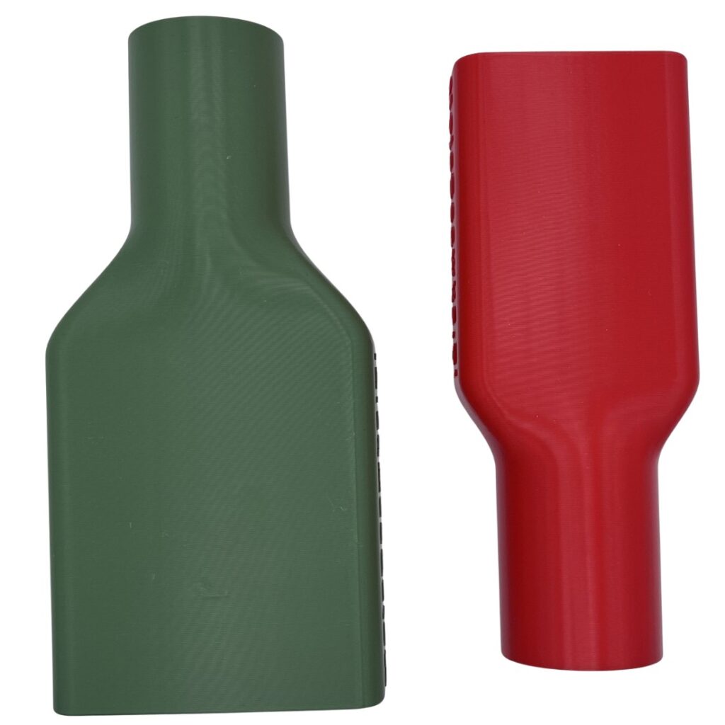 Zestaw Mini MojaSsawka: adapter szeroki 6,5 cm ciemnozielony i wąski 4,5 cm czerwony