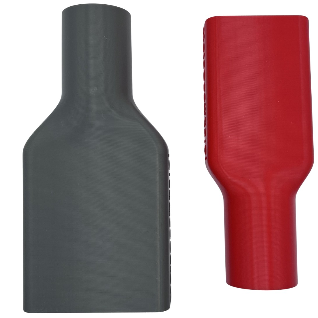Zestaw Mini MojaSsawka: adapter szeroki 6,5 cm szary i wąski 4,5 cm czerwony