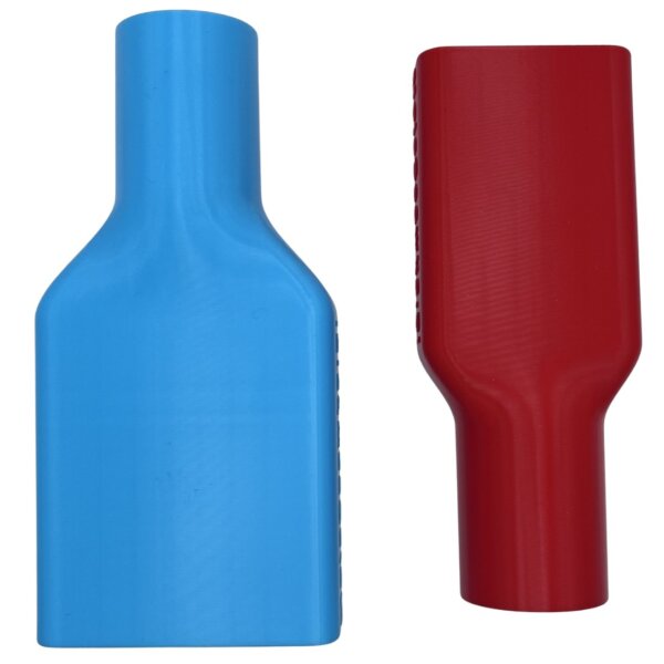 Zestaw Mini MojaSsawka: adapter szeroki 6,5 cm jasnoniebieski i wąski 4,5 cm czerwony