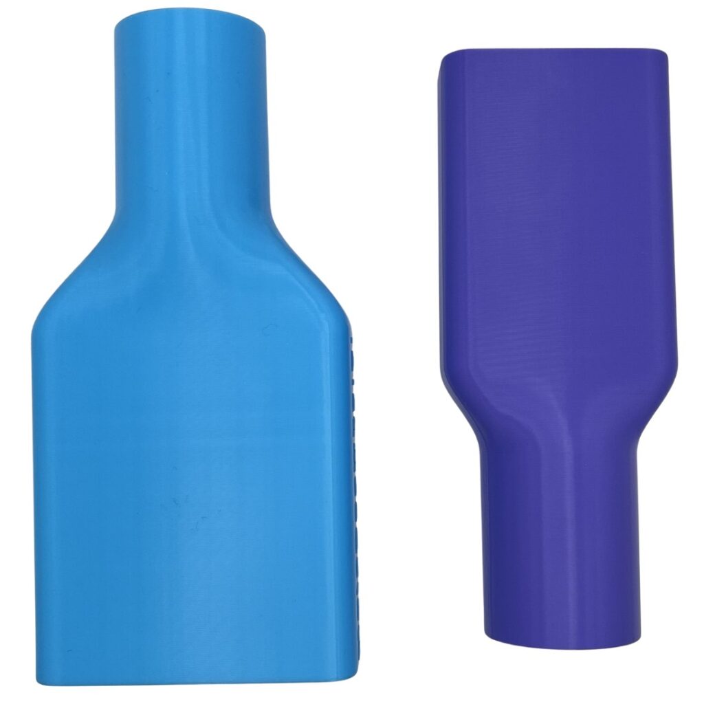 Zestaw Mini MojaSsawka: adapter szeroki 6,5 cm jasnoniebieski i wąski 4,5 cm fioletowy